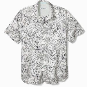 Tommy Bahama Sarasota Sketch Camp Shirt Size 2XL
